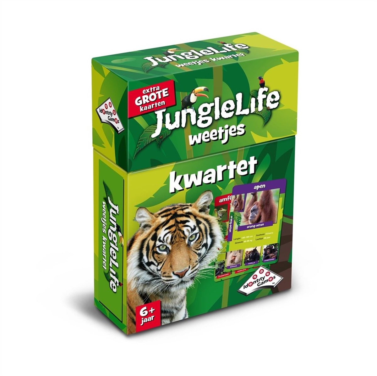 Junglelife Weetjes Kwartet - Kaartspel - Boordevol leuke feitjes over dieren uit de jungle