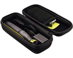 Reisopbergkoffer geschikt geschikt geschikt voor Micro Touch Solo/geschikt geschikt voor Braun Series XT5/geschikt geschikt voor King C. Gillette, hybride elektrische baardtrimmer, scheerapparaat, tondeuse, scheermes, verzorgingsset (zwart)