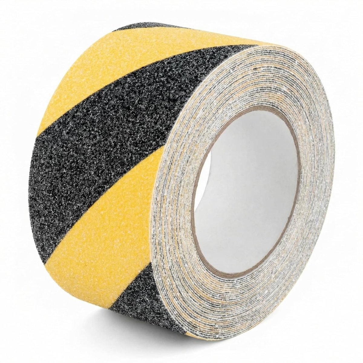 Non-slip strips in zwart en geel, zelfklevende antislip tape, 100 mm x 10 m voor trapbeveiliging en veiligheid binnenshuis en buitenshuis