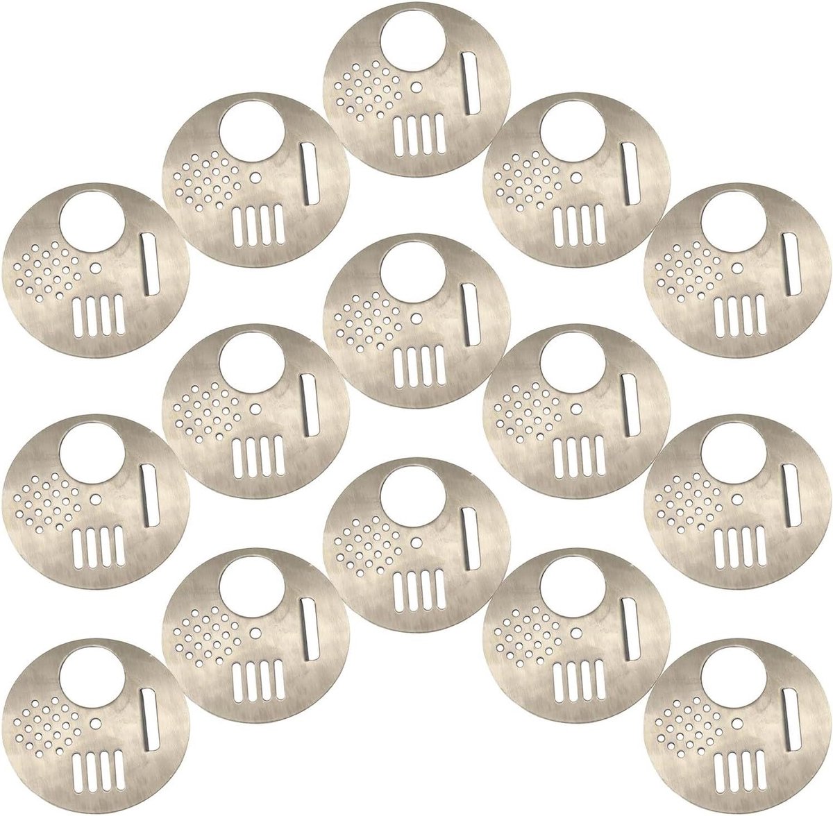 Bijenkorf Entree Schijf - Bijenkorf Deur - Bijenhouderij Beheer - Verstelbare Toegangsmodi - 6.8 cm - Zilver