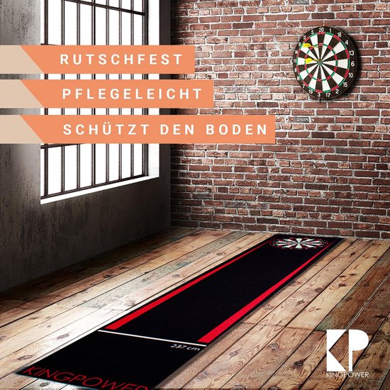 Kingpower Dart Mat Dart Tapijt Toernooimat Afvoerlijn Vloerbescherming Accessoires Darts Dartbord Dartbord 2 maten 237cm en 290cm verschillende designs van Kingpower — afbeelding 3