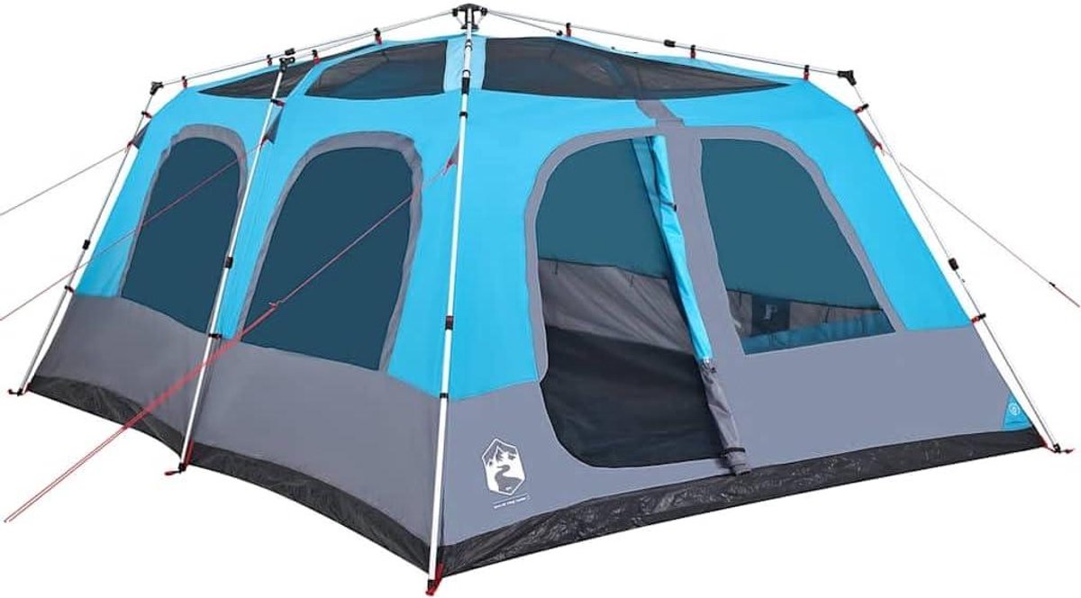 Gezinstent Koepel - Kampeertent Familietent - Kamperen en outdoor - Snel opzetsysteem - 430 x 315 x 200 cm - Blauw