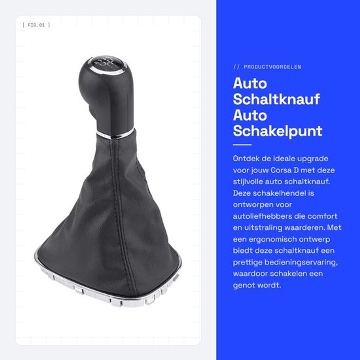 Schakelknop Ergonomisch Ontwerp - Auto Schakelknop - Hoogwaardig PU-leer - Slijtvast - Stijlvolle Uiterstraling - Duidelijke Indicatie - Versnellingsknop