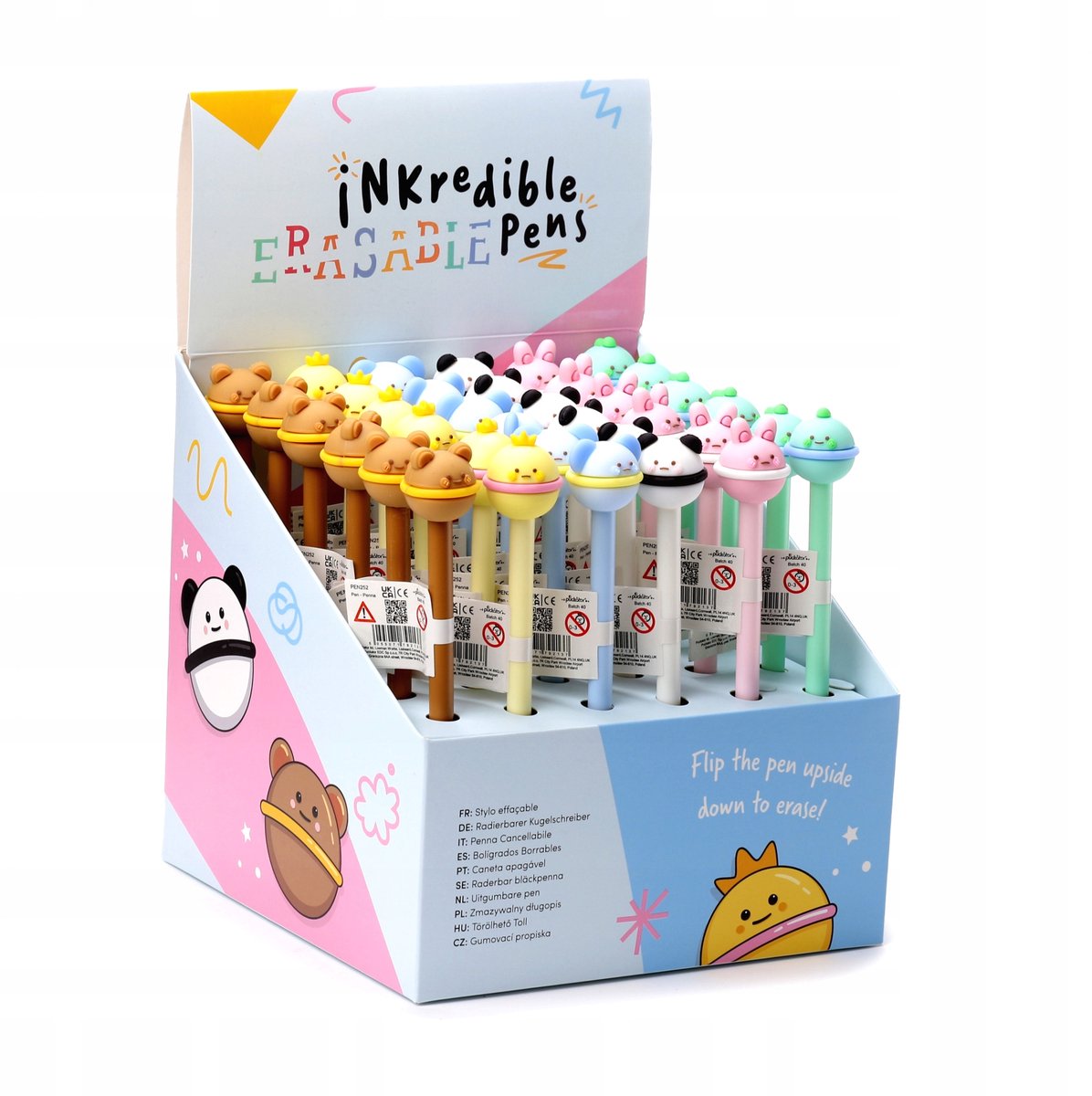 Uitwisbare pen met PVC-dop - Schattige dieren