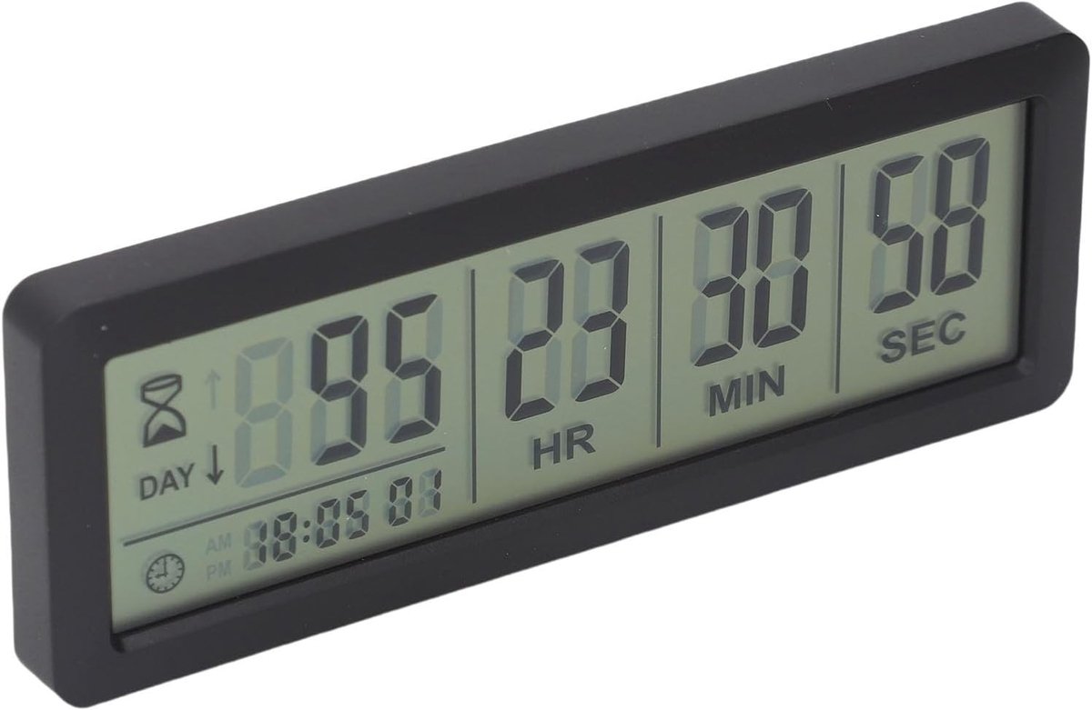 Digitale Afteltimer voor 999 Dagen - Groot Display, Ideaal voor Vakanties, Bruiloften en Pensioen