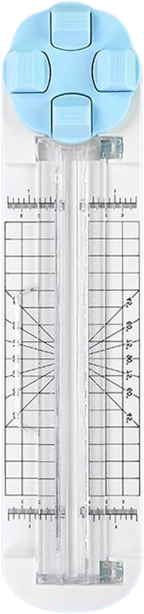 Papiersnijder Multifunctioneel - Papier Snijder Trimmer - Hobby & Knutselen - 4-in-1 Snijgereedschap - 355 x 83 cm - Blauw