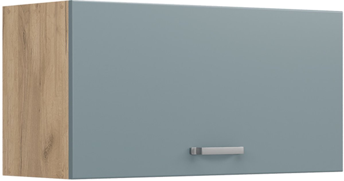 Vicco Hangkast R-Line, Blauw-grijs/Goudkleurig Eiken, 80 cm Plat