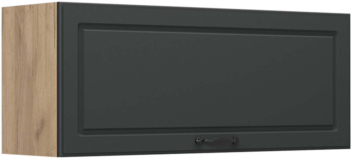 Vicco Hangkast R-Line, Antraciet landelijk/Goudkleurig Eiken, 100 cm Plat