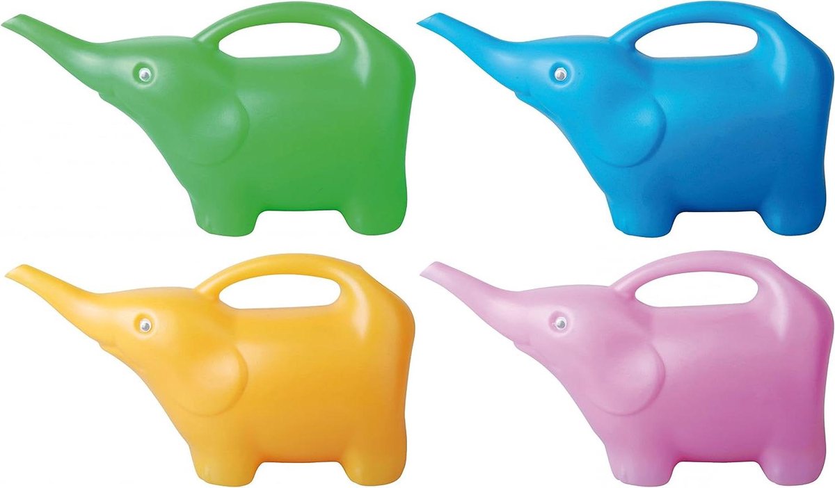 Gieter Olifant - Plastic gieter - Planten water geven - Gerichte waterstraal - 1.6 liter - Assorti