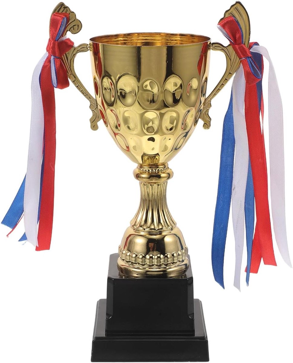 Gouden Sporttrofee Beker - Prijs Souvenir - Sportwedstrijden Eer - Stevig Metaal - 23.50X13.00X8.00CM - Gouden