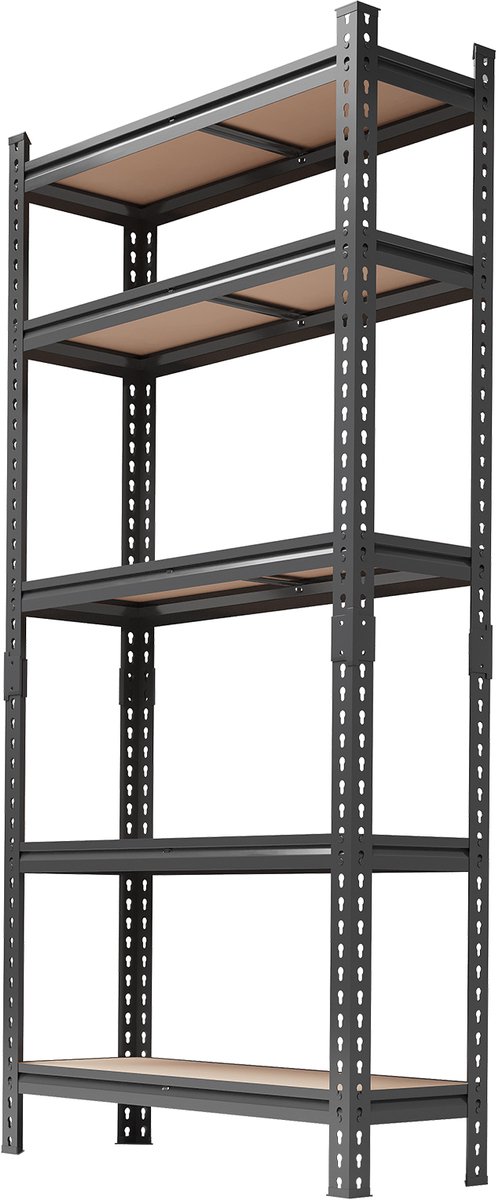 HoerFuriy - Opbergrek voor Keuken - Verstelbaar Metalen Rek - 90 x 30 x 183 cm - 5-Laags