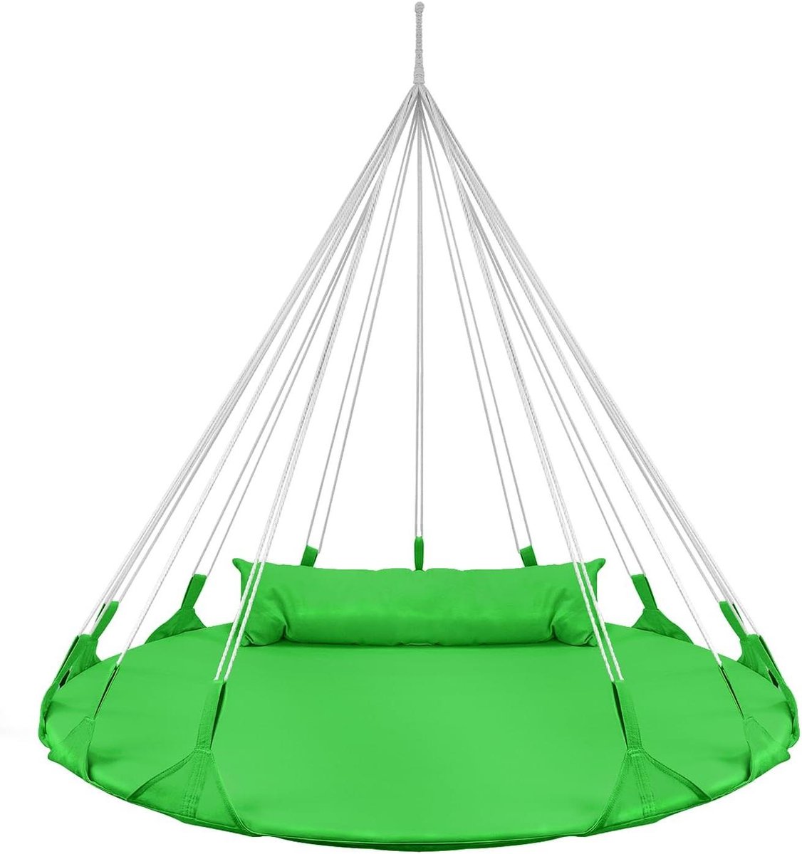 Hangend Schommelnest - Hangmat Stoel - Buiten Ontspannen - Met Rond Frame - 56 inch - Groen