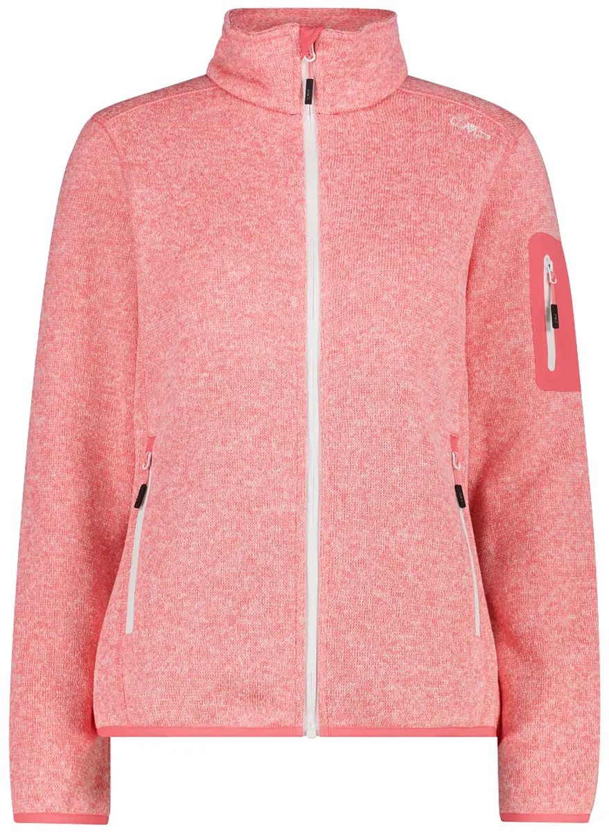 Dikke rits fleece voor vrouw CMP Knit-Tech Koraal