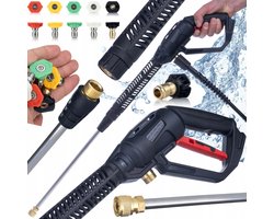 Rosfix Spuitpistool Pro Clean Gun PCG1 Set - Incl 5 Spuitmond M22x1,5 M22-14mm 1/4" - 4000PSI - Geschikt voor Kärcher, Kränzle