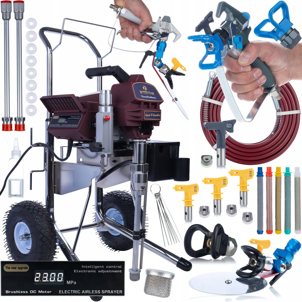 Zenthril Airless Verfspuit Apex B Stand Pro - 2500W Hoogvermogen - 20MPa 3,2L/min