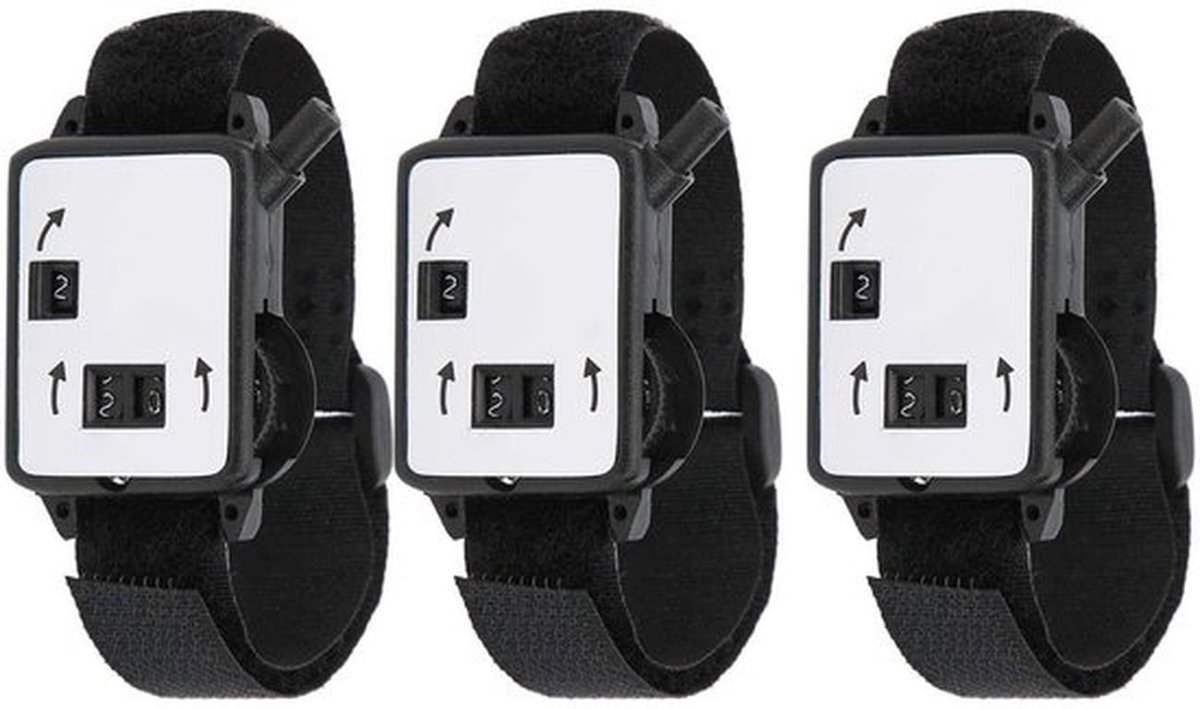 3 stuks Golf Resultaat Calculator, Horloge Handmatige Type Slag Shot Houder Plastic Accessoires, Compacte Grootte, Handmatige Dials, Goede Accessoires voor Golf Liefhebbers