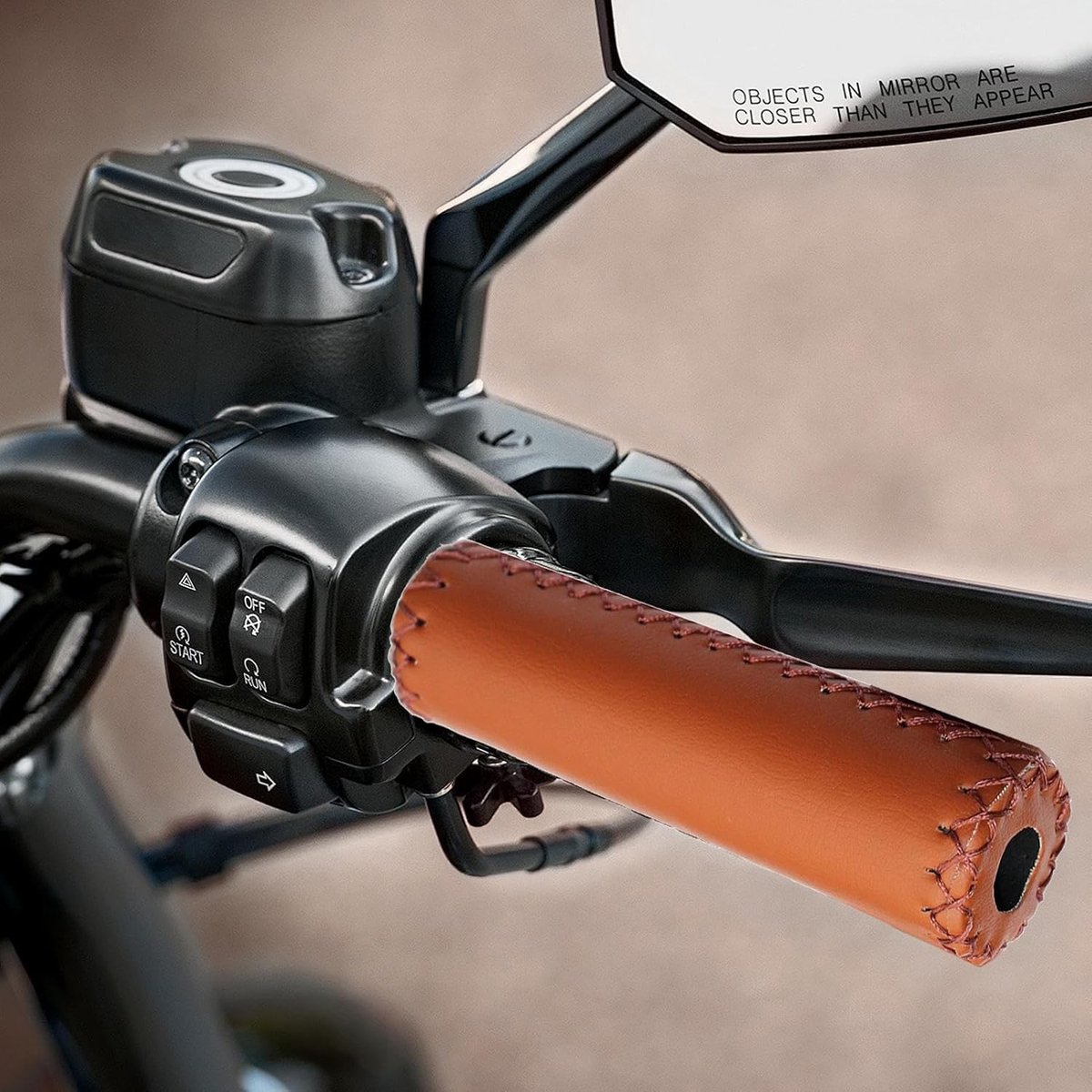 Fietsstuurhoezen - Handvat Covers - Comfortabel Fietsen - Antislip Kunstleer - 12.5 cm Lengte - Bruin