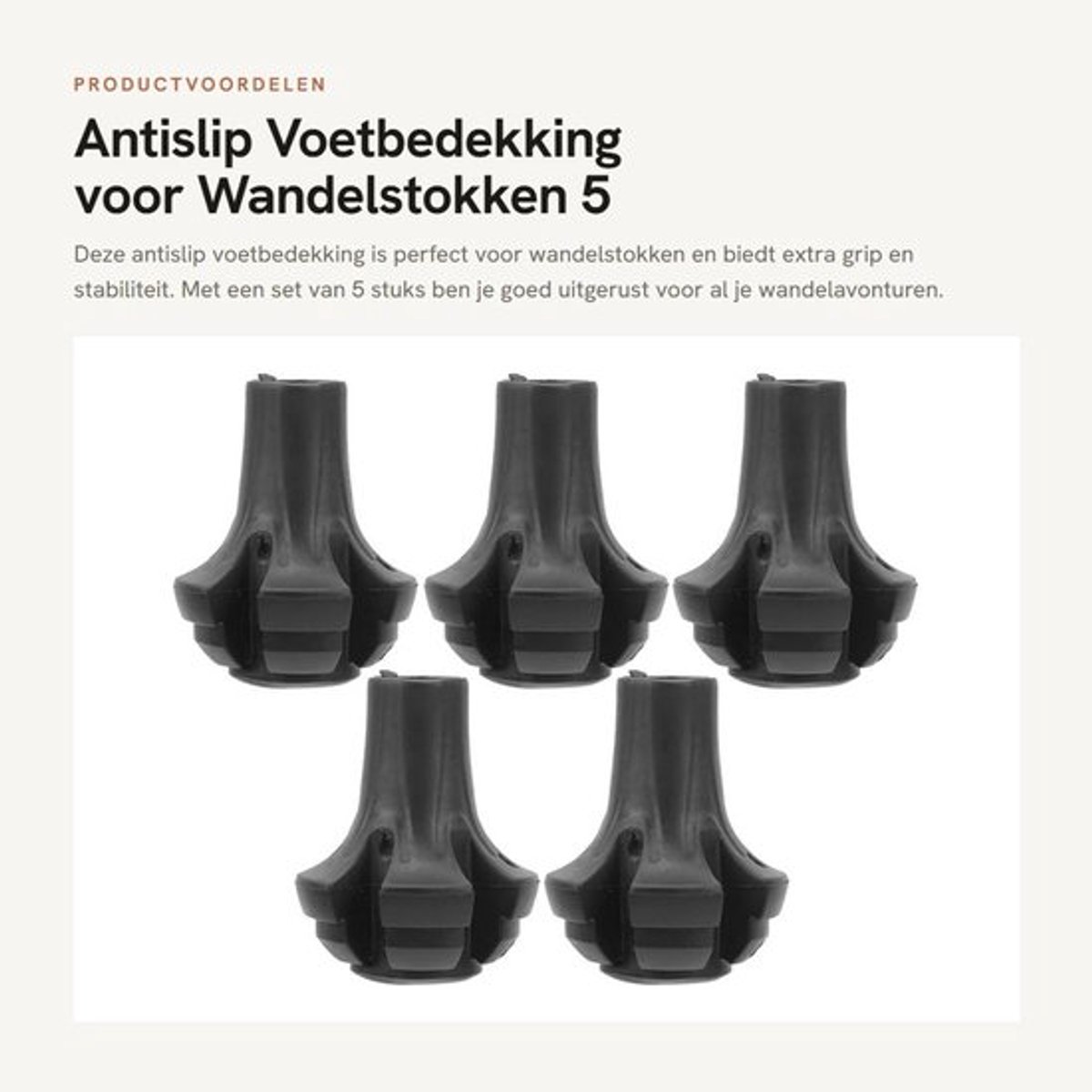 Alpenstock Voetbedekking 5 st. - Antislip Tips - Duurzaam TPR-elastomeer - Draagbaar - Vervangend Accessoire - Voor Wandelschoenen