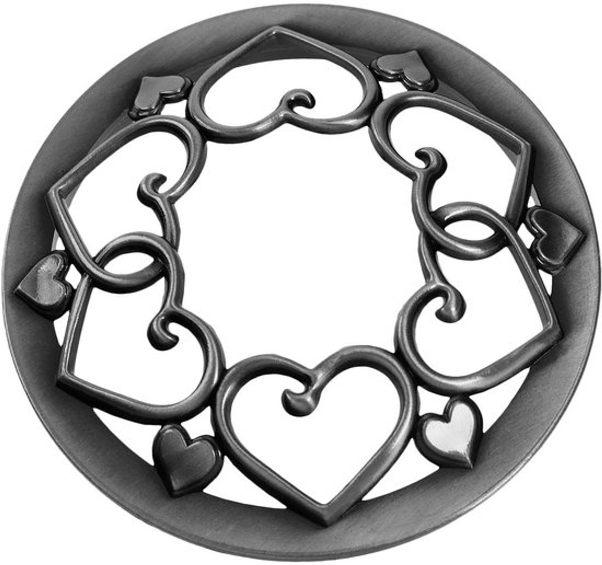 Kaars Toppers Antiek Hart Patroon - Zinklegering - Deksel - 8,1 cm Buitendiameter - 7,1 cm Binnendiameter - Duurzaam - Kaarsdeksel