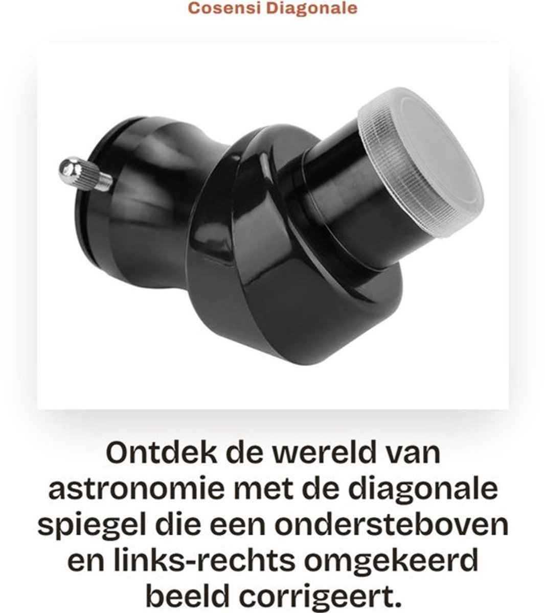Diagonale Spiegel - Correctie Ondersteboven Beeld - 1,25 Inch Telescoopoculair - Kunststof Behuizing - Optische Glazen Lens - 45 Graden Hoek - Telescoop
