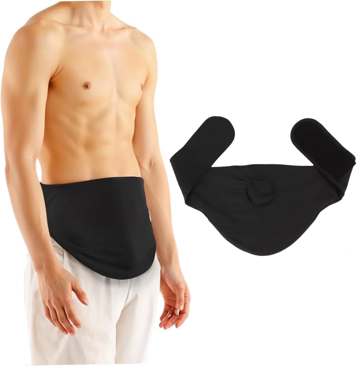 KZQ Verstelbare stoma-riem met zakhoezen, vochtafvoerend, machinewasbaar, voor dames en heren.
