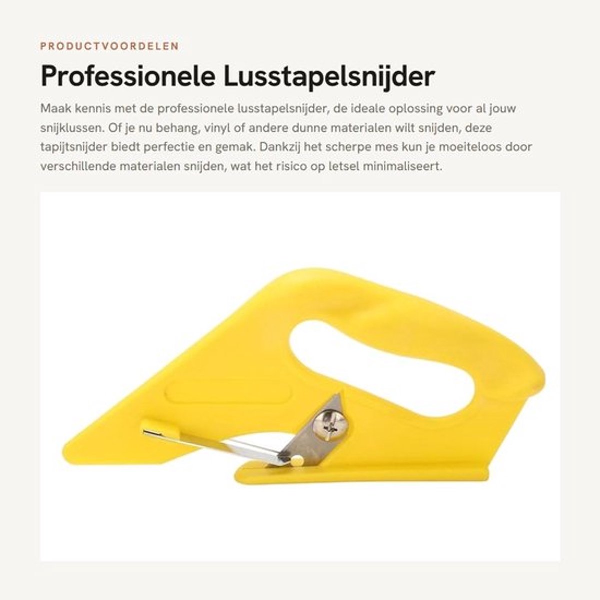 Tapijtsnijder Professioneel - Draagbaar - Scherp Mes - Multifunctioneel Gereedschap - Hoogwaardig ABS - Veilig in Gebruik - Snijmes