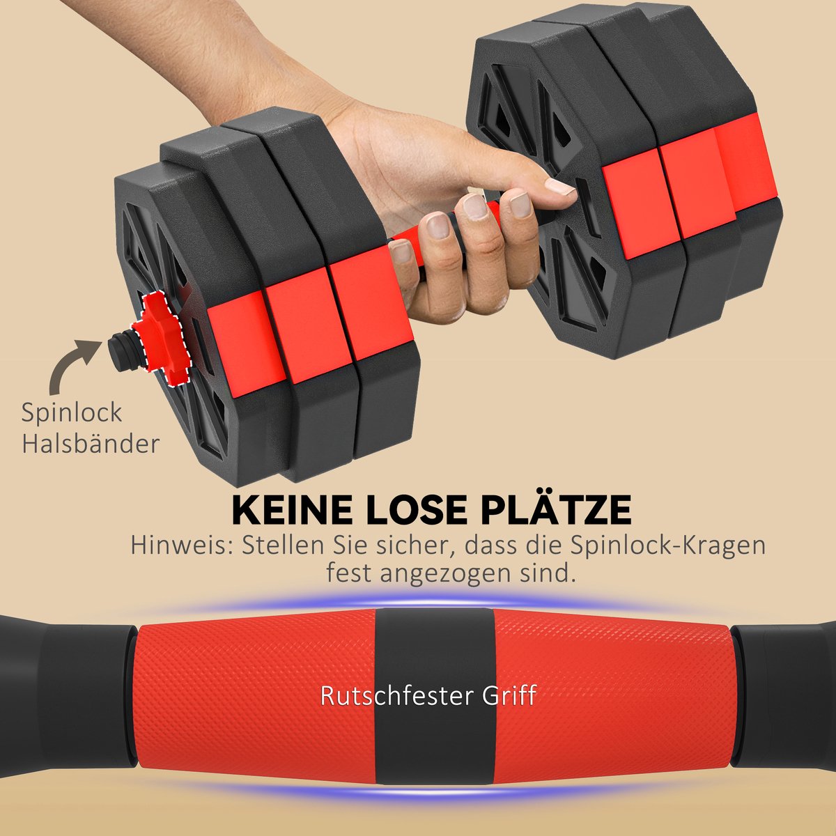 SPORTNOW Halterstang Set-Kunststof, zand-125L x 18B x 18H cm-Rood thumbnail 4