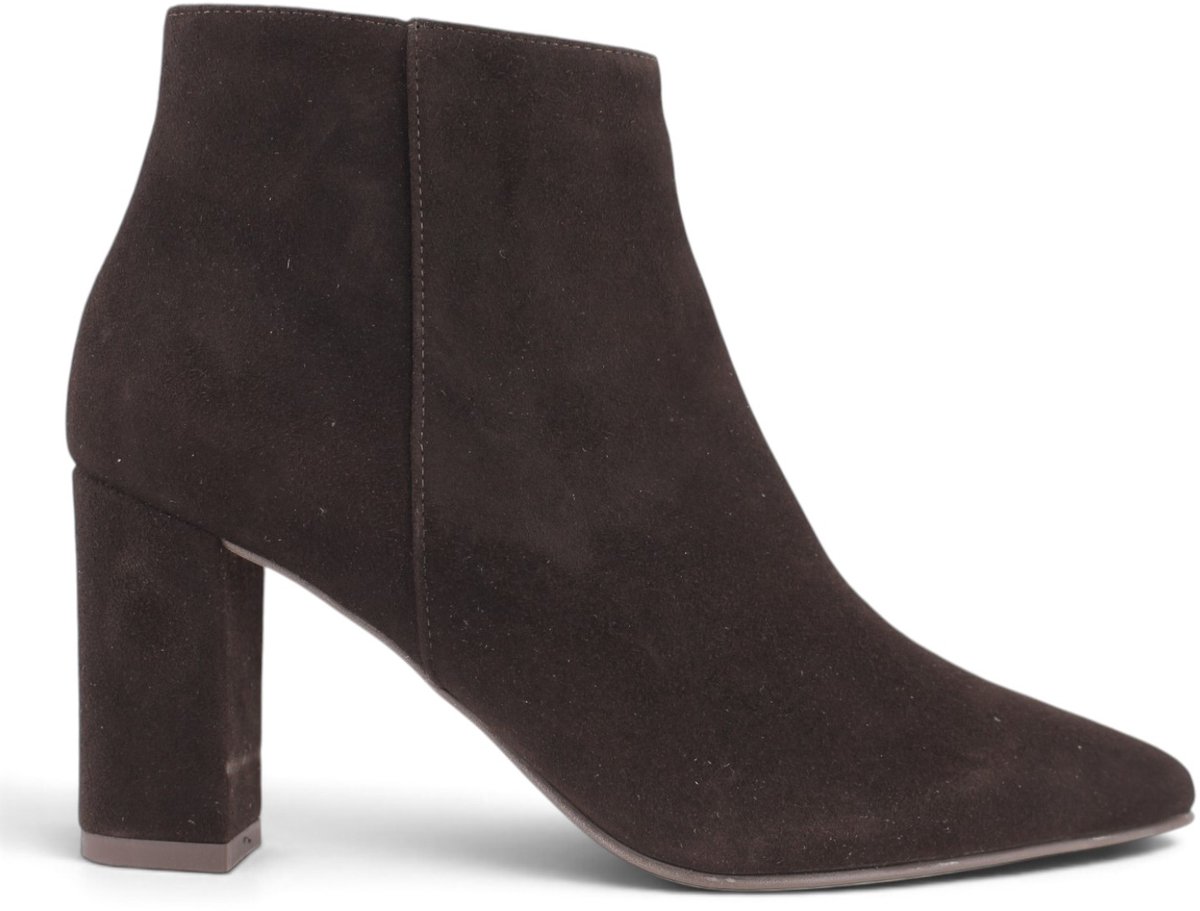 Noë Shoes Nirma Enkellaars Dark Brown Suede