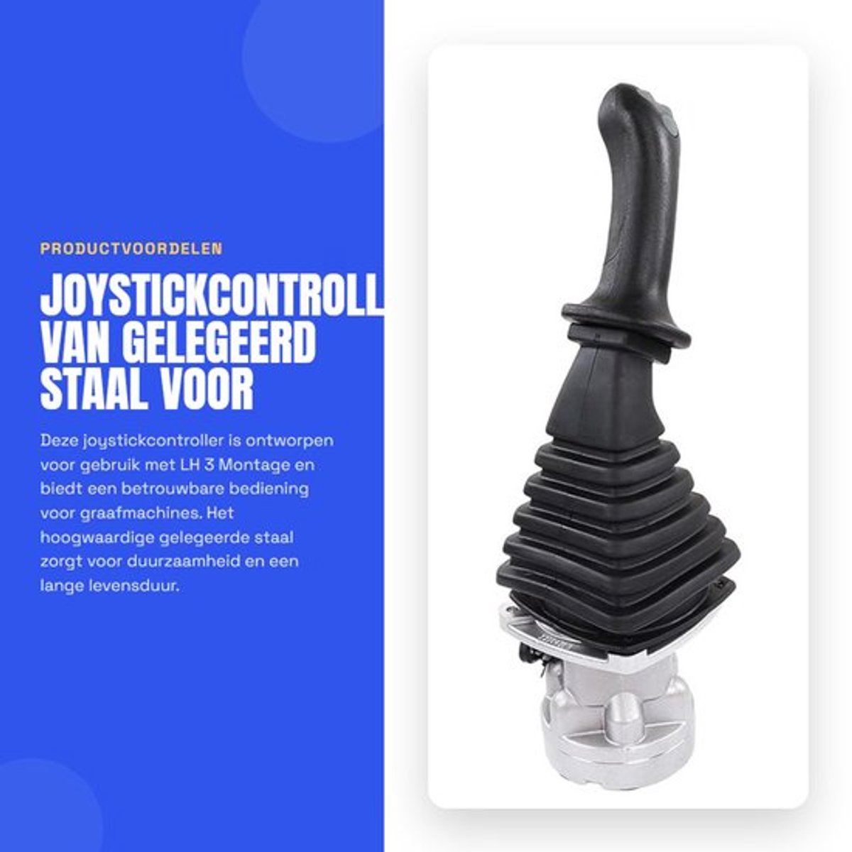 Joystickcontroller Origineel Ontwerp - Gelegeerd Staal - Slijtvast - Eenvoudig te Installeren - Voor LH 3 Montage - Duurzaam - Graafmachine Joystick
