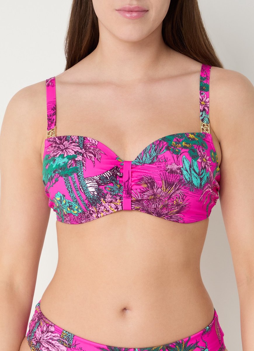 Chantelle Sauvage - bikinitop balconnet - maat 75C - pink jungle - C17UM0-A10