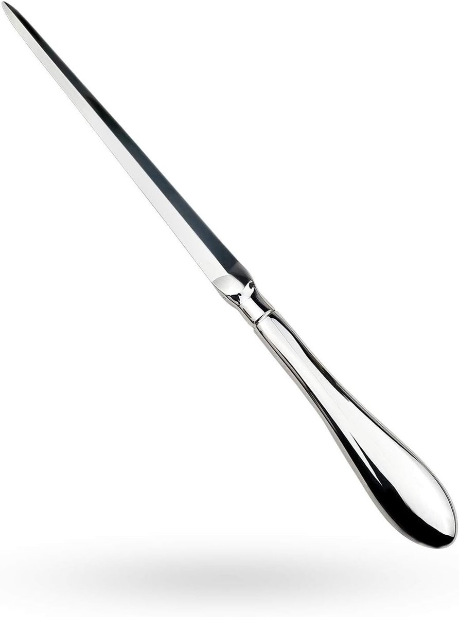 Briefopener Metaal - Papier Snijder - Post Openen - Zilverkleurig Roestvrij - 23 cm - Zilver