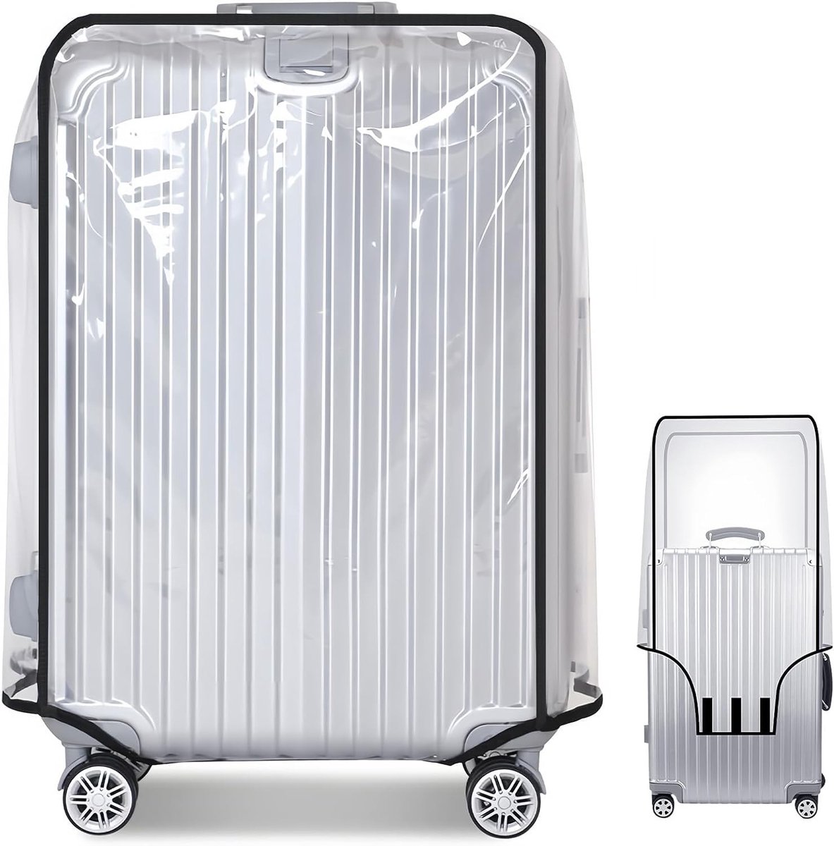 Transparante Koffer Beschermhoes van PVC - Waterdicht, Stofdicht en Krasbestendig voor Reizen - Ideaal voor Veilig Transport van Bagage