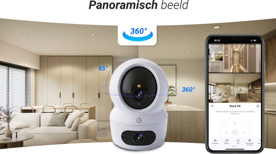 Ezviz H7C - IP-camera - Babycam - 4MP - Dual Lens - Tweerichtingsaudio - Daul-band - MicroSD-kaart - Wit van EZVIZ — afbeelding 3