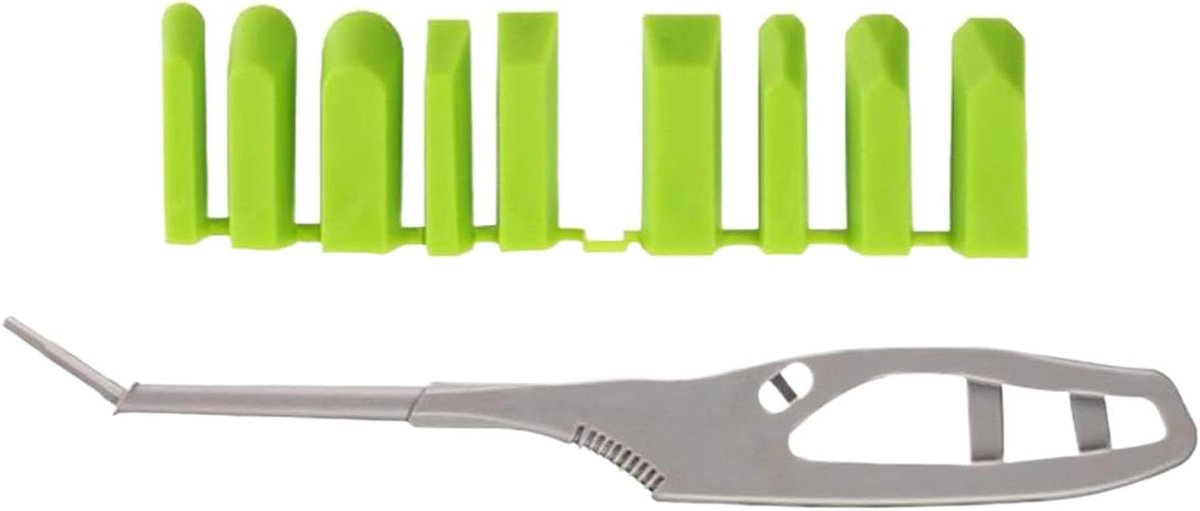 Kit Afwerkingsgereedschap - Voegensmeerder Verwijderaar - Naden Afwerken - Negen Opzetstukken - 22 x 3 cm - Grijs