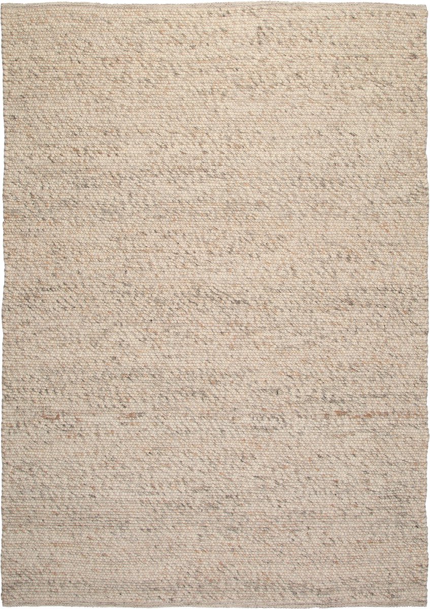Padiro wollen vloerkleed met zachte uitstraling - crème / offwhite - modern effen ontwerp - voor vloerverwarming - van wol, foto 2