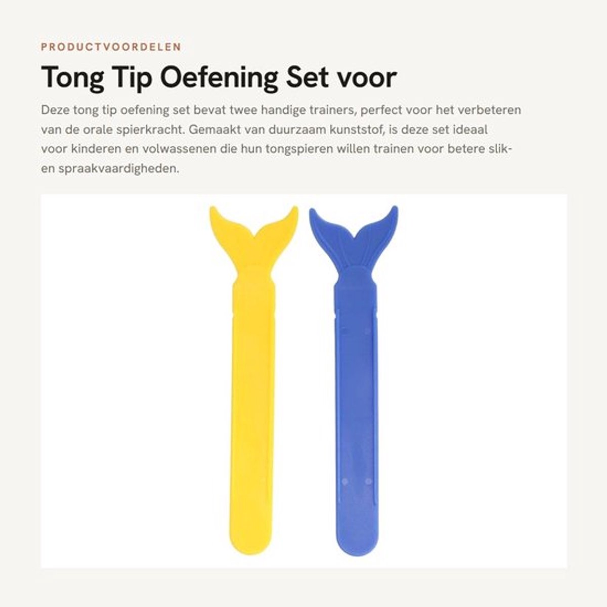 Tongtrainer Set - 2 stuks - Draagbare Tongtraining Tool - Kunststof - Geschikt voor Orthodontie - Versterkt Tongspierkracht