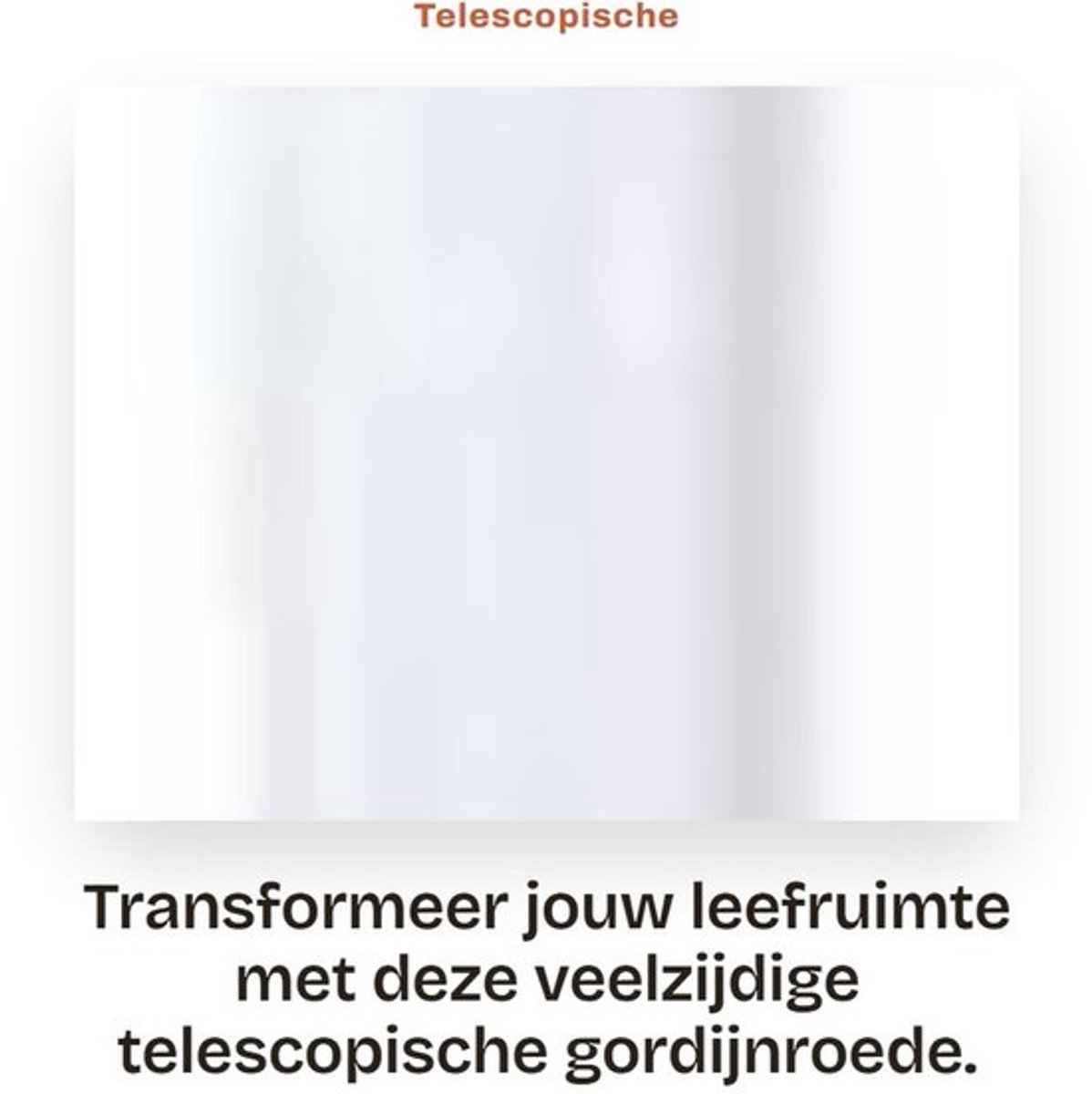 Gordijnroede Uitschuifbaar 30-50 cm - Gordijnstang - Belastbaar tot 1 kg - Koolstofstaal - Antislip - Eenvoudig te installeren - Spanstang