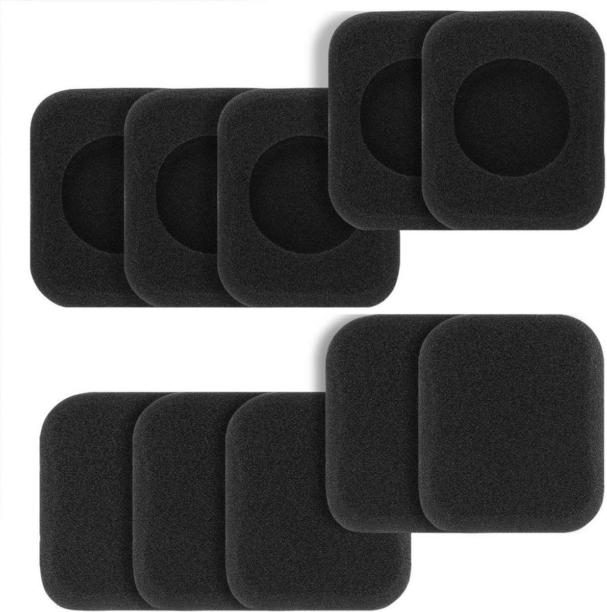 Vervangende Oorkussens - Oorpolsters Hoofdtelefoon - Koptelefoon Reparatie - Memory Foam Vulling - 50 x 37 x 10 mm - Zwart