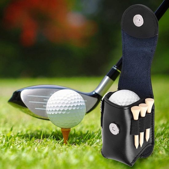 Golf Ball Tas met Clip - Handige Houder voor Golfballen en Tees - Ideaal voor Golfuitrusting en Accessoires (Kleur: Zwart) van GOLF — afbeelding 5