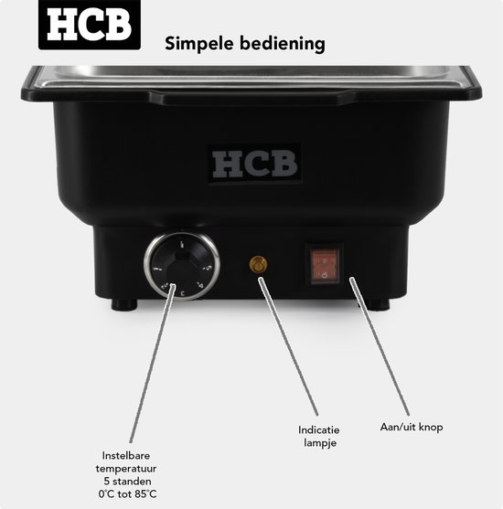 HCB® - HCB Elektrische chafing dish - 1/1 GN - 100 mm - 230V - 4.1 kg - 3470 — afbeelding 2