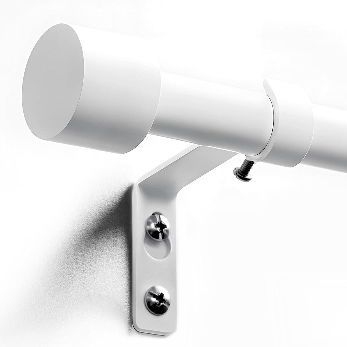 Uitschuifbare Gordijnroede - Gordijnstang Verstelbaar - Raambekleding Ophangen - Robuuste Metalen Constructie - 76-325 cm - Wit