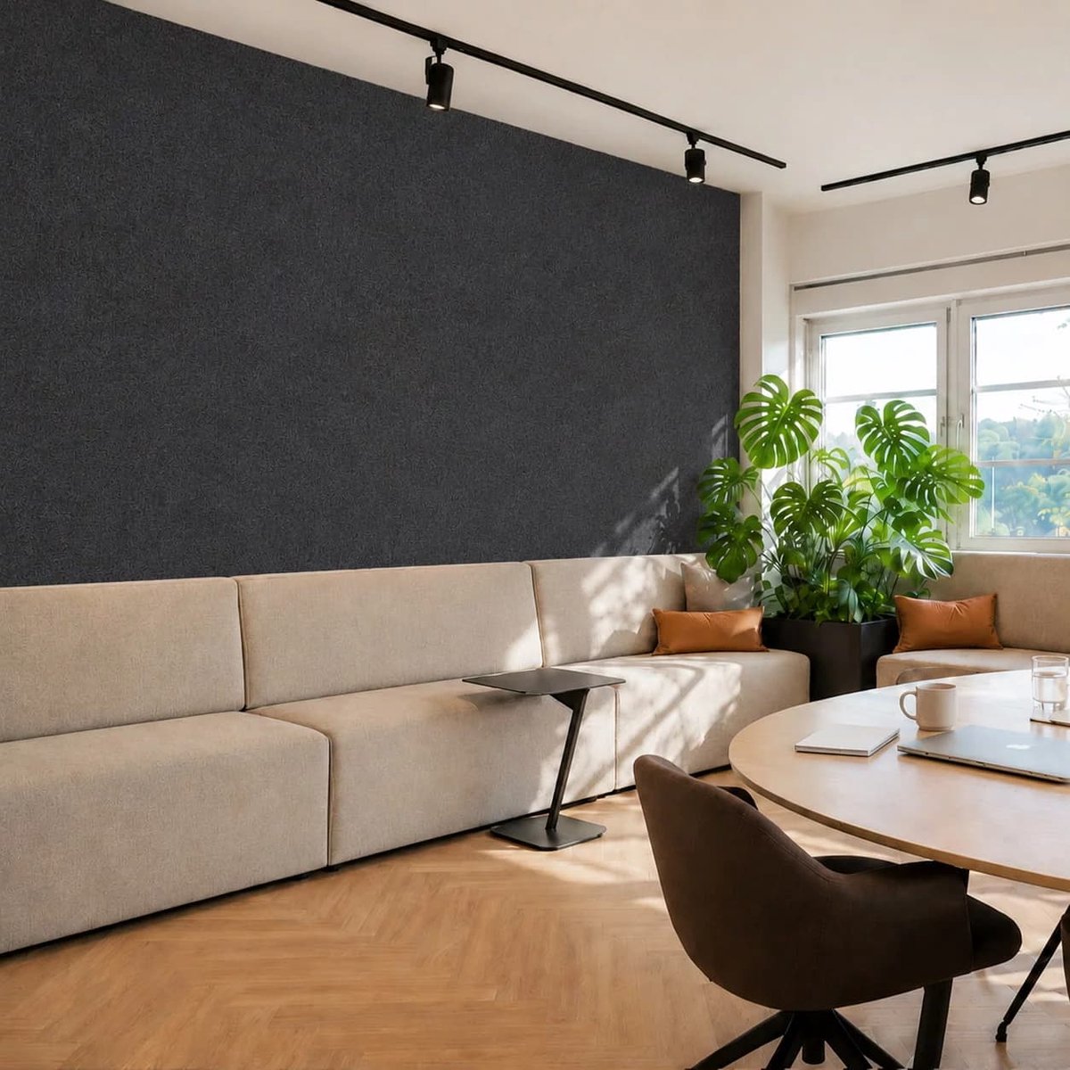 Vilt Wandpaneel - Antraciet - 60x100cm - Kamer26