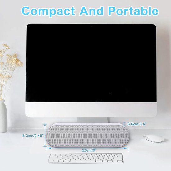 USB Luidspreker Soundbar - Mini Soundbar Computer Speaker - Muziek Luisteren - Geïntegreerd Ontwerp — afbeelding 3