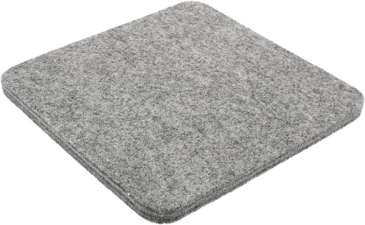 Wollen Strijkmat - Strijkonderlegger - Thuis Strijken - Hittebestendig Wolvilt - 20 x 20 cm - Grijs