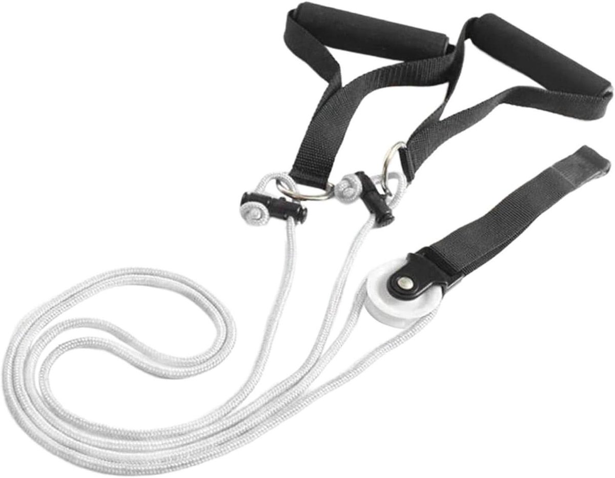 Schouder Katrol - Fitness Katrol - Thuis Krachttraining - Geen Montage Nodig - 2 Meter Koord - Zwart