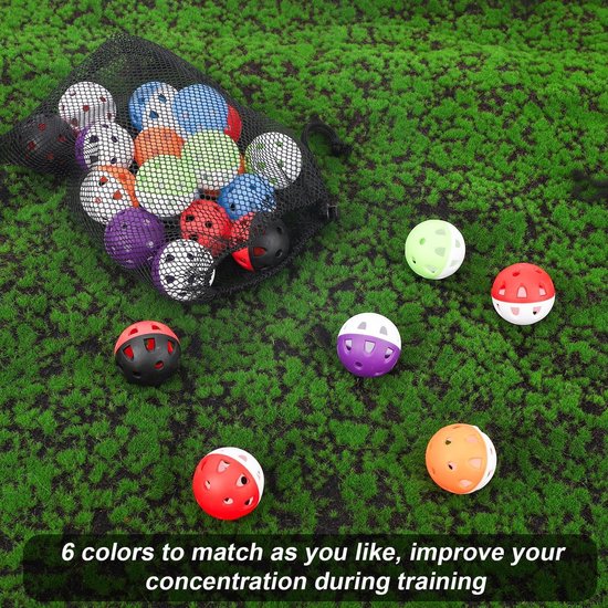 24 Honkbaltrainingsballen 42mm - Set van Kleine Honkbalgolfoefenballen - Ideaal voor Slaan, Pitchen en Slagtraining — afbeelding 2