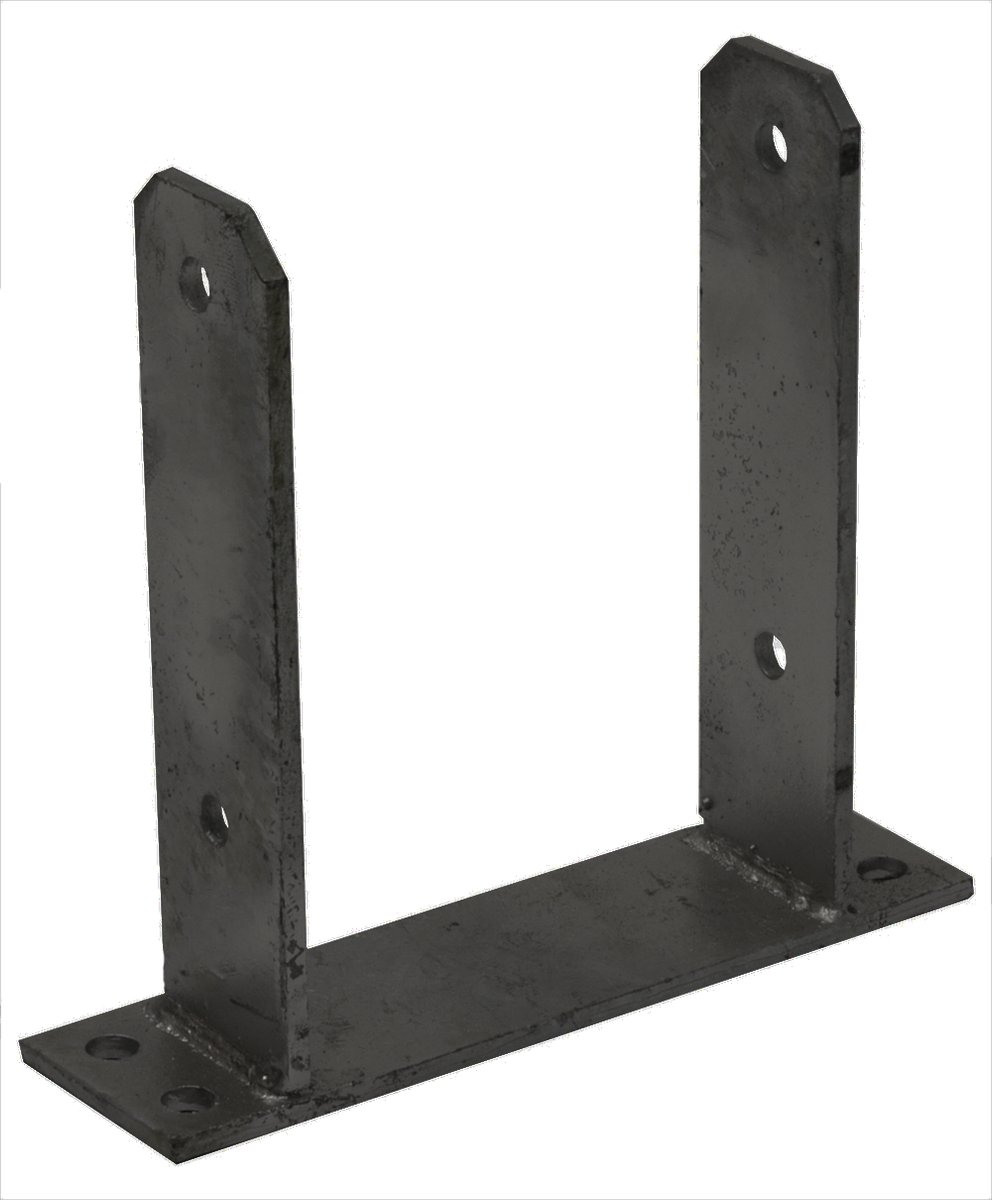 U|paalhouder Zwart voor 14 x 14 cm palen | Per Stuk