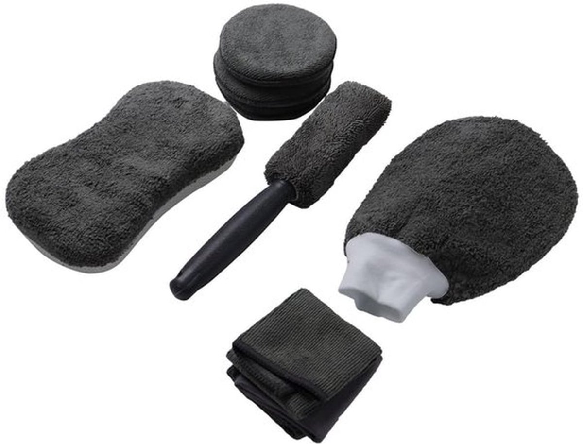 Autowasreinigingsset 9-delig - Multifunctionele Auto-Schoonheidsset - Zachte Handdoeken - Duurzame Sponsblokken - Robuuste Bandenborstels - Ergonomisch Ontwerp - Autoreinigingsset