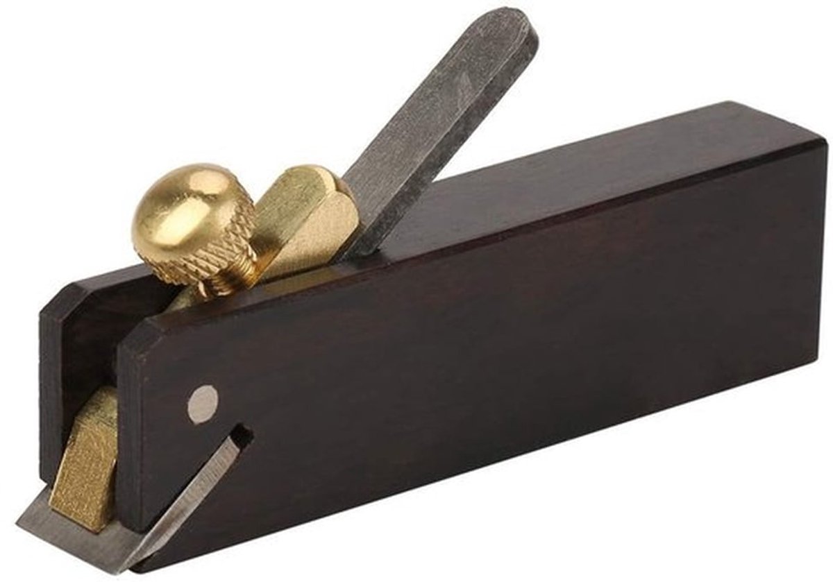 Houtbewerkingsplane Hoogwaardige Staal - Mini Houtbewerkingsplane - Ebony Hout - Scherpe Snijkant - Duurzaam - Handgereedschap voor Houtbewerking - Mini Houtplane