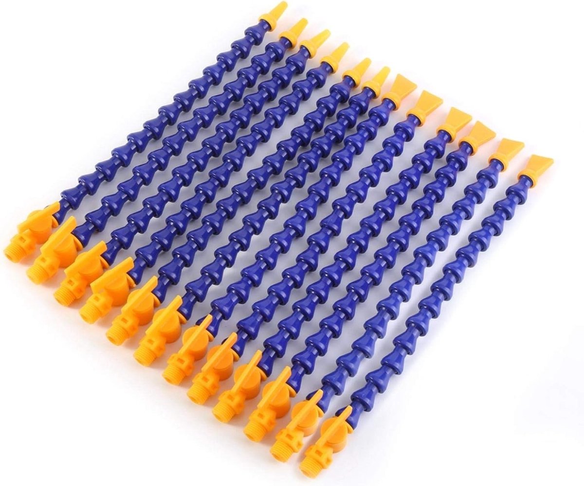 Flexibele Koelvloeistofslang voor CNC Machines - 12 Stuks Plastic Water- en Oliekoelsystemen voor Draaibanken en Freesmachines